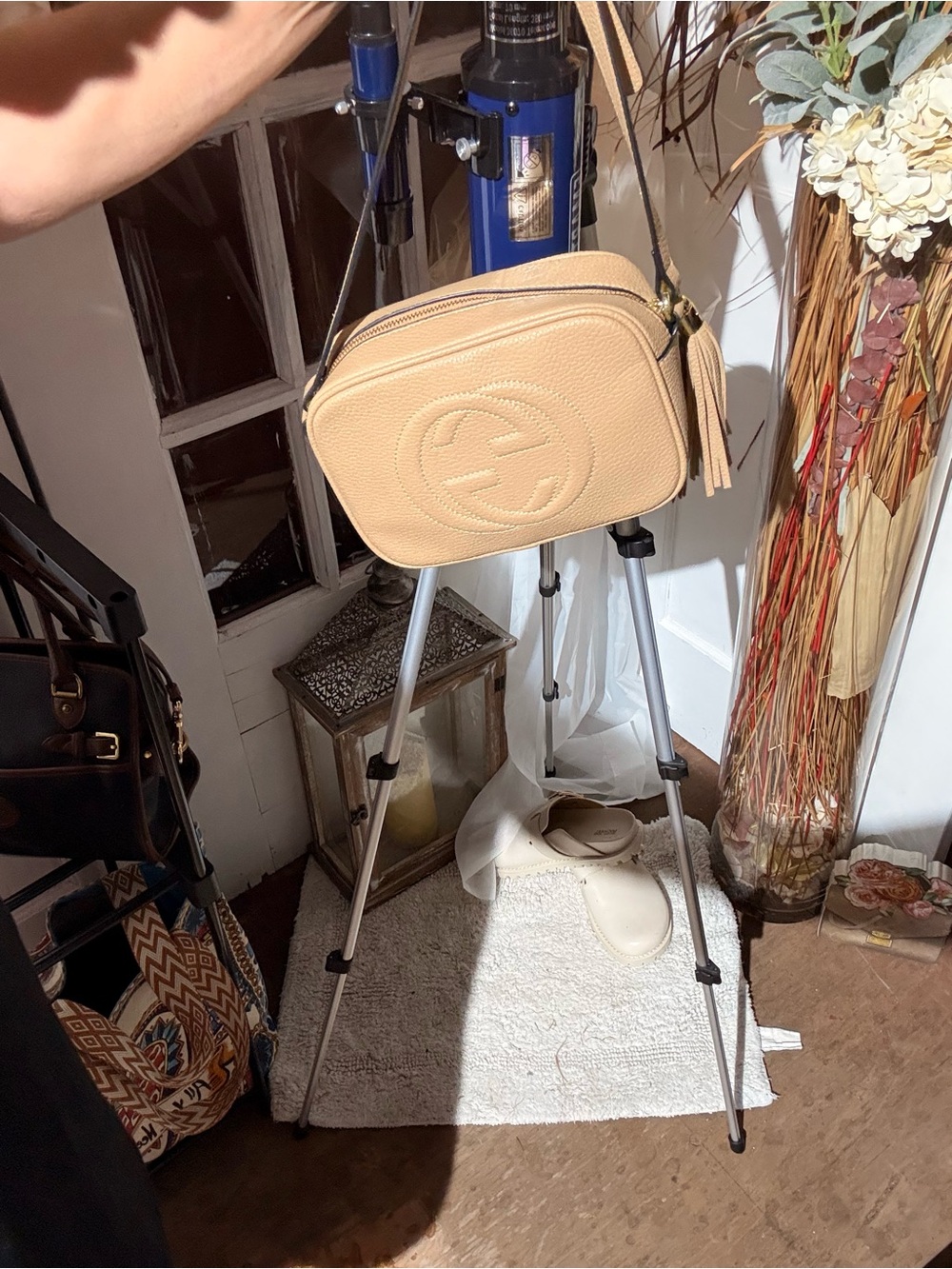 Gucci (fashion) Soho Disco Beige Leather Crossbody Bag